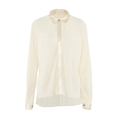 Camisa Plisada con Cuello Solapa y Pantalón Drapeado - Image 21