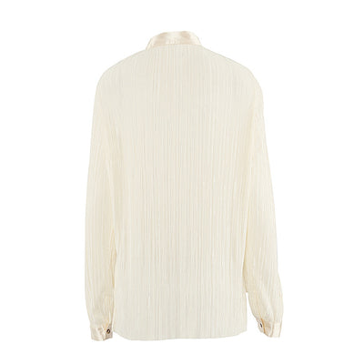Camisa Plisada con Cuello Solapa y Pantalón Drapeado - Image 22
