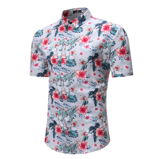 Camisa Floral Casual de Manga Corta para Hombre - Image 8