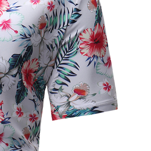 Camisa Floral Casual de Manga Corta para Hombre - Image 13
