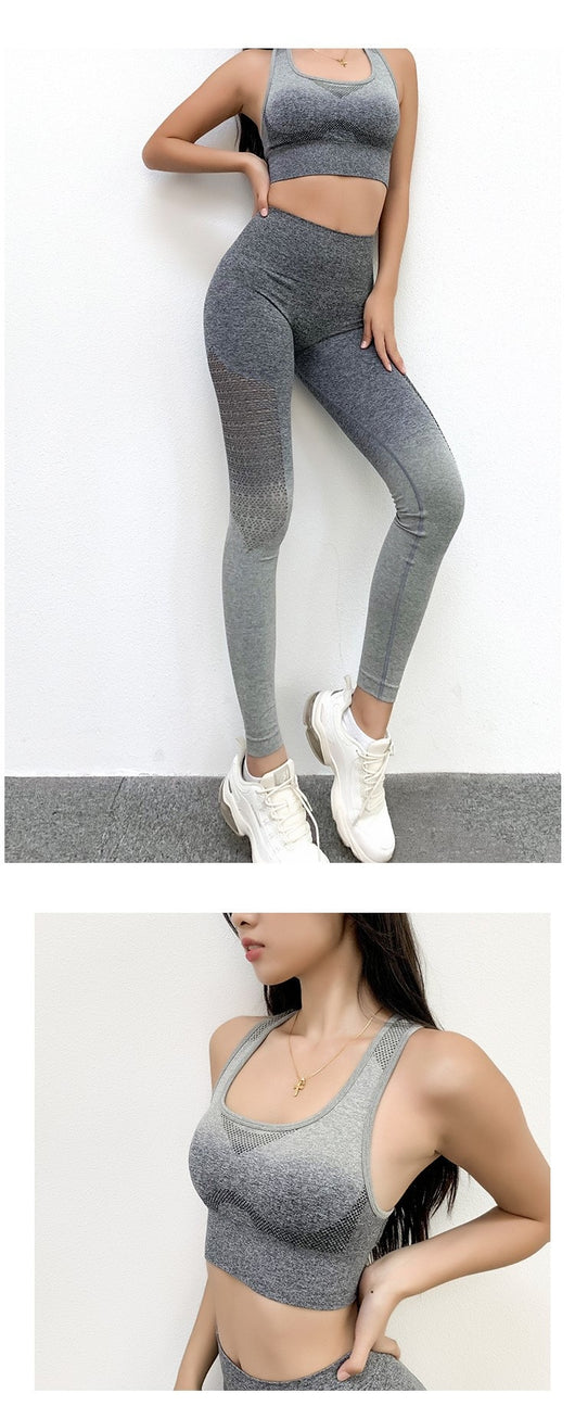 Pantalones de yoga sin costuras con degradado tie-dye y diseño calado - Image 29