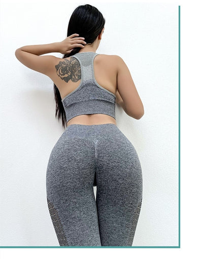 Pantalones de yoga sin costuras con degradado tie-dye y diseño calado - Image 32