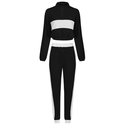 Conjunto de Dos Piezas con Cuello de Pie y Costuras en Contraste - Image 10