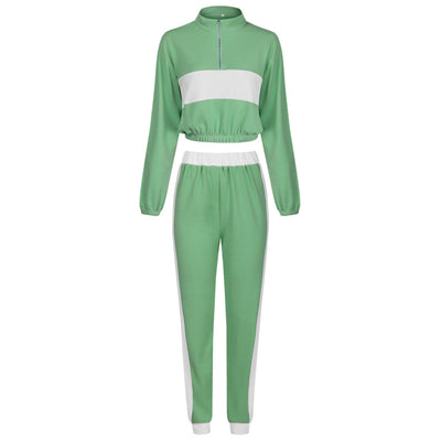 Conjunto de Dos Piezas con Cuello de Pie y Costuras en Contraste - Image 15
