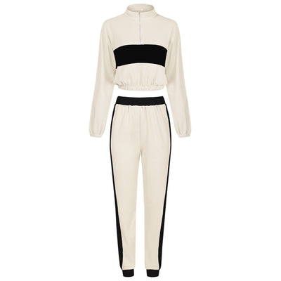 Conjunto de Dos Piezas con Cuello de Pie y Costuras en Contraste - Image 20