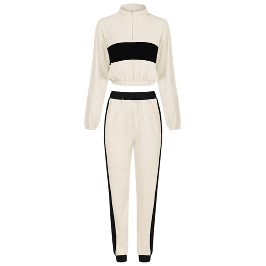 Conjunto de Dos Piezas con Cuello de Pie y Costuras en Contraste - Image 20