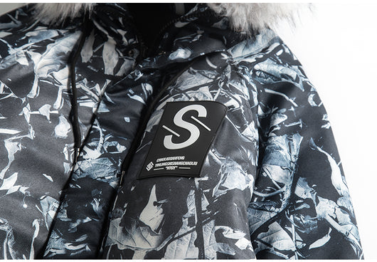 Abrigo de Montaña Camuflaje Azul Holgado Estilo Hip-Hop - Image 12