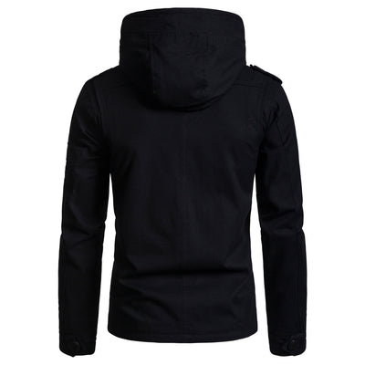 Chaqueta Militar Hombre Verde Oliva Ancha Casual con Capucha - Image 20