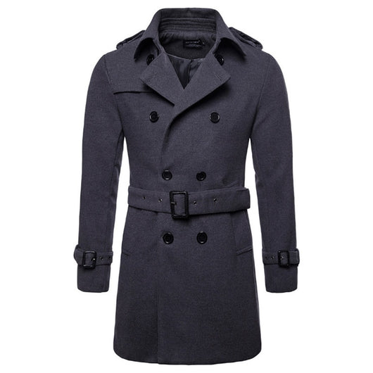 Chaqueta Larga Casual para Hombre - Estilo Europeo y Americano - Image 4
