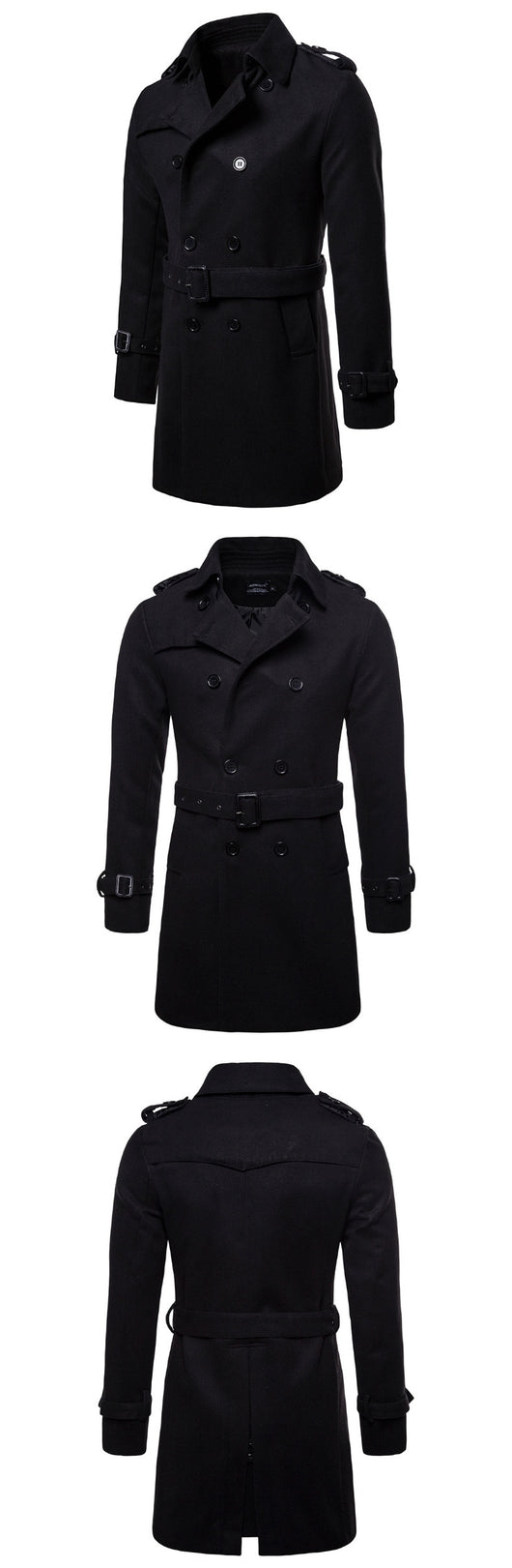 Chaqueta Larga Casual para Hombre - Estilo Europeo y Americano - Image 5