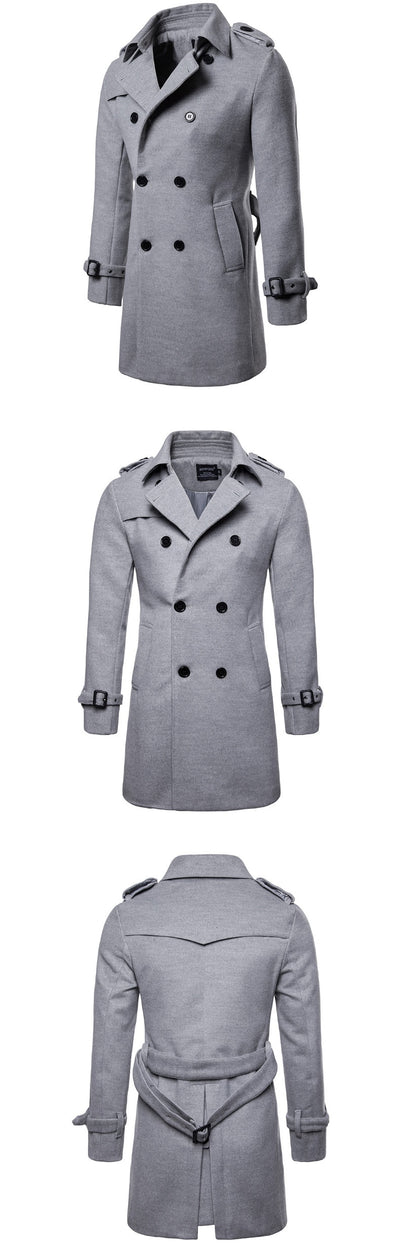 Chaqueta Larga Casual para Hombre - Estilo Europeo y Americano - Image 6