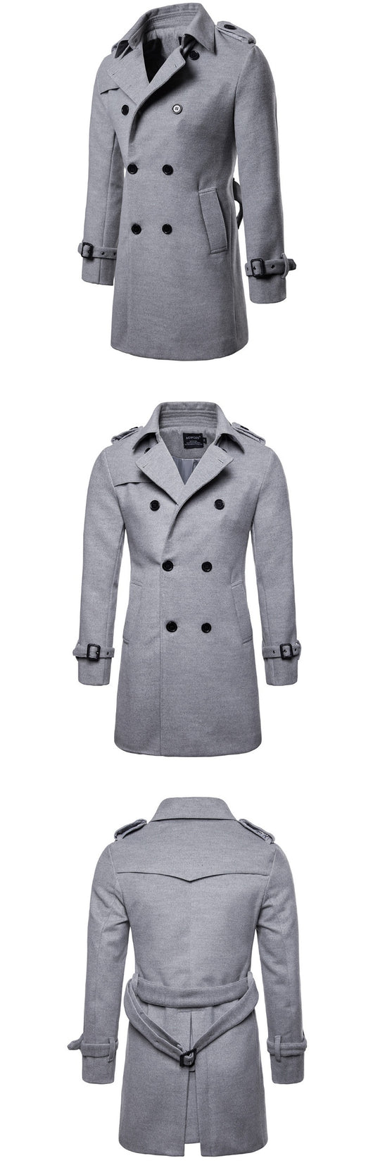 Chaqueta Larga Casual para Hombre - Estilo Europeo y Americano - Image 6