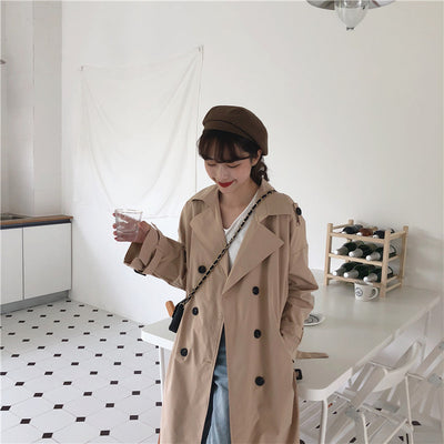 Abrigo Trench Coreano Doble Botonadura Casual - Image 24