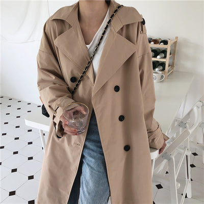 Abrigo Trench Coreano Doble Botonadura Casual - Image 25
