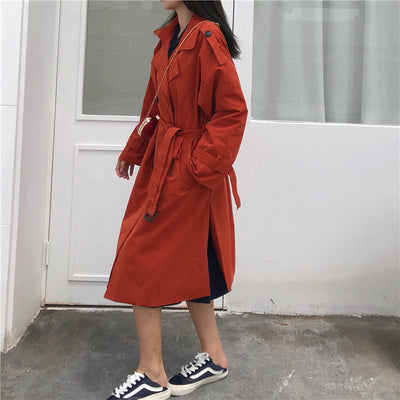 Abrigo Trench Coreano Doble Botonadura Casual - Image 30