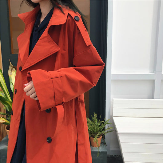 Abrigo Trench Coreano Doble Botonadura Casual - Image 32