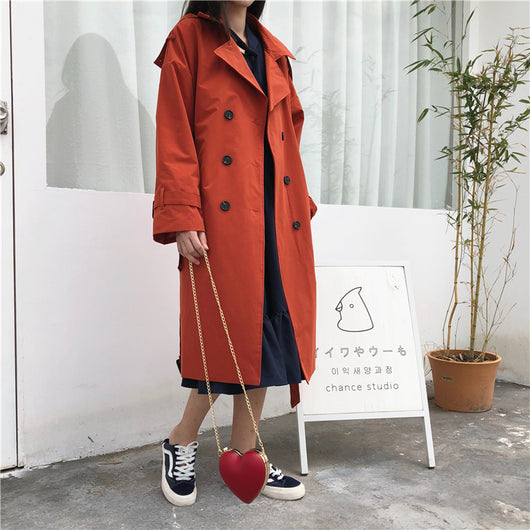 Abrigo Trench Coreano Doble Botonadura Casual - Image 33