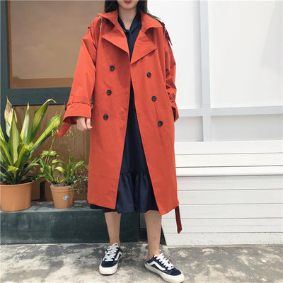 Abrigo Trench Coreano Doble Botonadura Casual - Image 34
