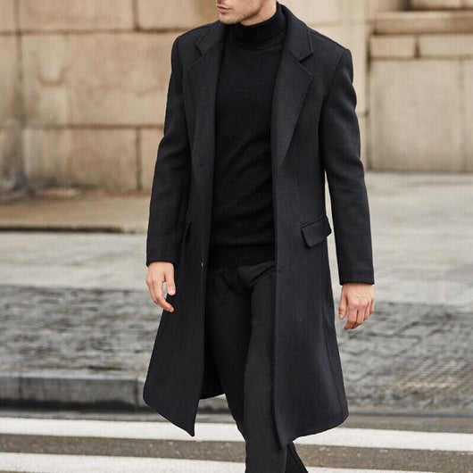 Abrigo Trench Coat de Lana para Hombre Estilo Británico - Image 7
