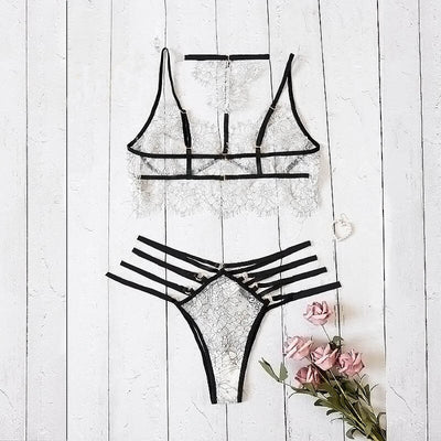 Conjunto de Lencería Transparente con Cuello Halter para Mujer - Image 9