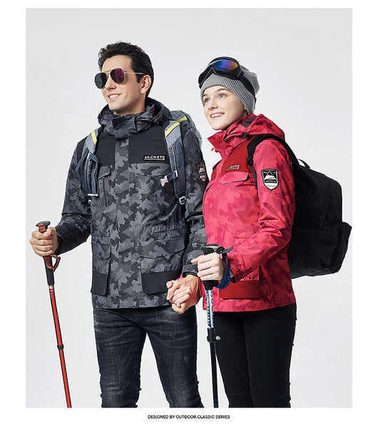 Chaqueta de Esquí para Hombre Impermeable Térmica Softshell Resistente al Viento - Image 17