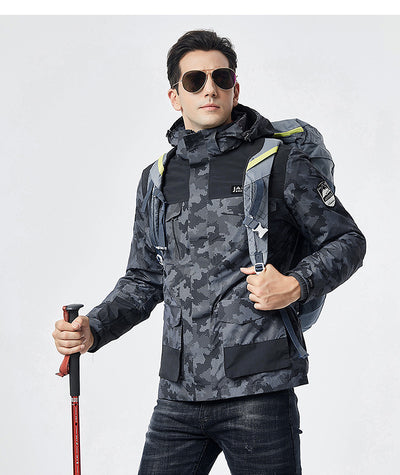 Chaqueta de Esquí para Hombre Impermeable Térmica Softshell Resistente al Viento - Image 21