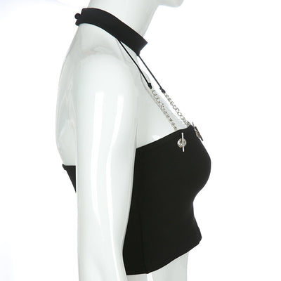Chaleco Corto Halter con Cadena - Image 26