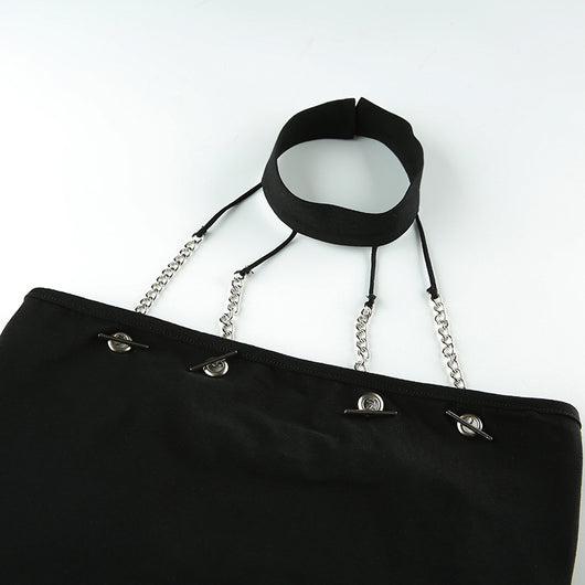 Chaleco Corto Halter con Cadena - Image 28