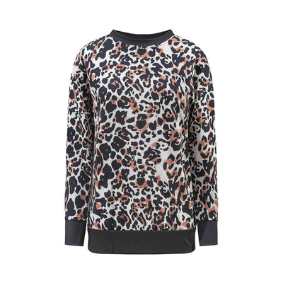 Suéter Holgado de Manga Larga con Costuras Estampado Leopardo - Image 11