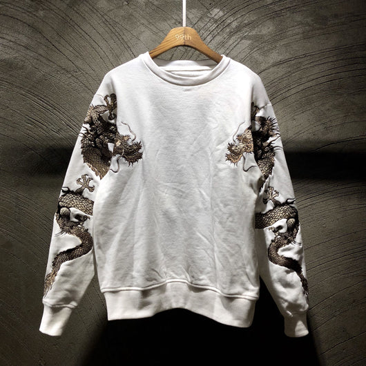 Sudadera de cuello redondo para hombre con bordado y mangas dobles - Image 14