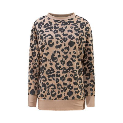 Suéter Holgado de Manga Larga con Costuras Estampado Leopardo - Image 17
