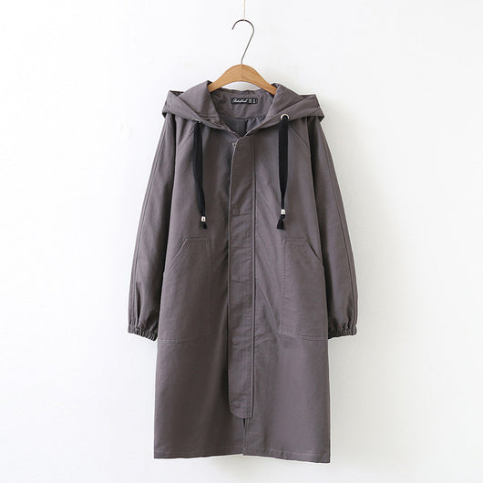 Abrigo Largo Impermeable con Capucha - Estilo Casual y Versátil - Image 6