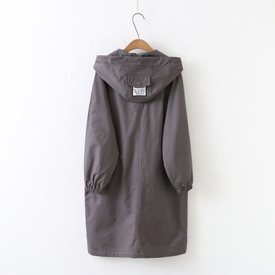 Abrigo Largo Impermeable con Capucha - Estilo Casual y Versátil - Image 7
