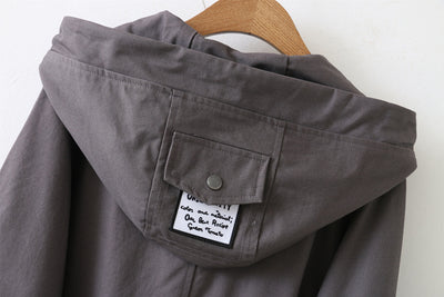 Abrigo Largo Impermeable con Capucha - Estilo Casual y Versátil - Image 18