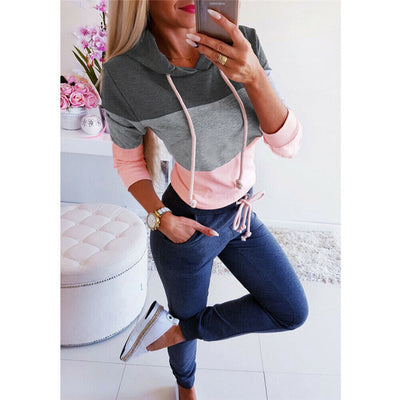 Sudadera con Capucha Colorblock y Mangas Largas Holgadas - Image 16