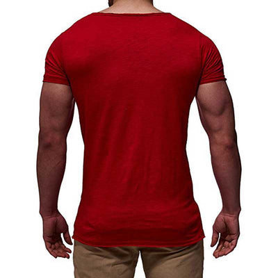 Camiseta Slim Fit Cuello V Hombre - Ligera y Fresca para Verano - Image 9