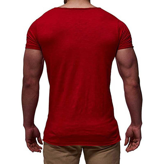Camiseta Slim Fit Cuello V Hombre - Ligera y Fresca para Verano - Image 9