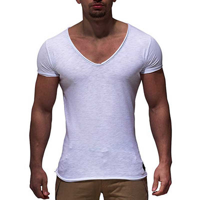 Camiseta Slim Fit Cuello V Hombre - Ligera y Fresca para Verano - Image 10