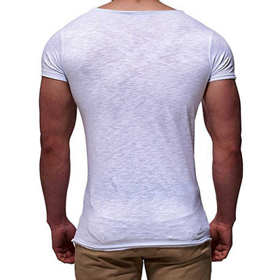 Camiseta Slim Fit Cuello V Hombre - Ligera y Fresca para Verano - Image 11