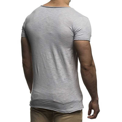 Camiseta Slim Fit Cuello V Hombre - Ligera y Fresca para Verano - Image 13