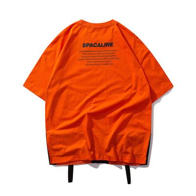 Camiseta Holgada Hip-hop con Bolsillos Decorativos - Image 33