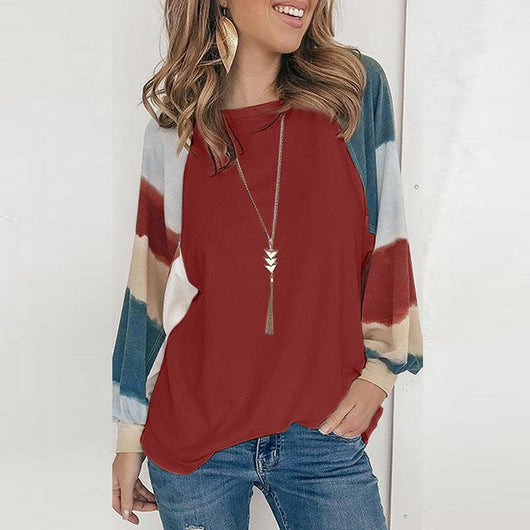 Blusa Manga Globo Cuello Redondo con Estampado Acuarela - Image 13