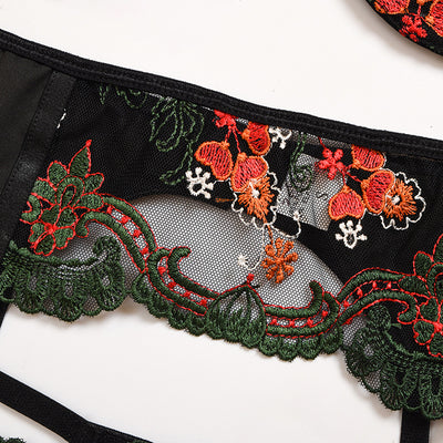 Conjunto de 3 Piezas de Lencería Mesh con Encaje Reforzado - Image 15
