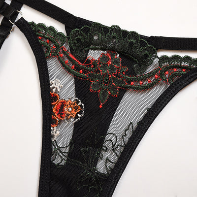 Conjunto de 3 Piezas de Lencería Mesh con Encaje Reforzado - Image 16