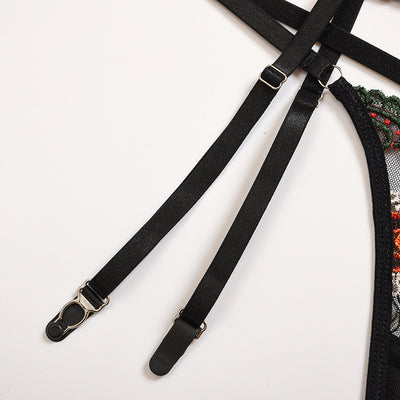 Conjunto de 3 Piezas de Lencería Mesh con Encaje Reforzado - Image 17