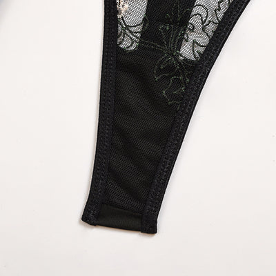 Conjunto de 3 Piezas de Lencería Mesh con Encaje Reforzado - Image 18