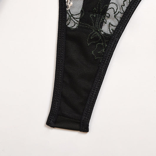 Conjunto de 3 Piezas de Lencería Mesh con Encaje Reforzado - Image 18