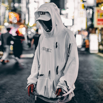 Sudadera Rasgada Hip-hop para Hombre - Estilo Urbano Otoño - Image 8