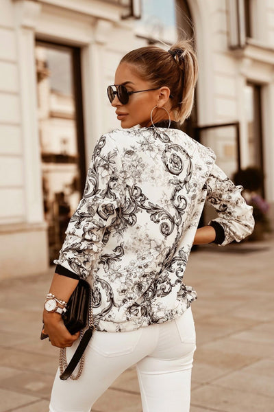 Chaqueta Corta Estampada Manga Larga Ajustada - Image 14