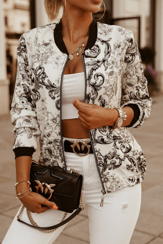 Chaqueta Corta Estampada Manga Larga Ajustada - Image 15